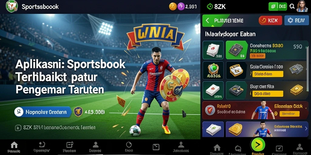 Screenshot utama 8ZK menampilkan antarmuka taruhan olahraga yang menarik.