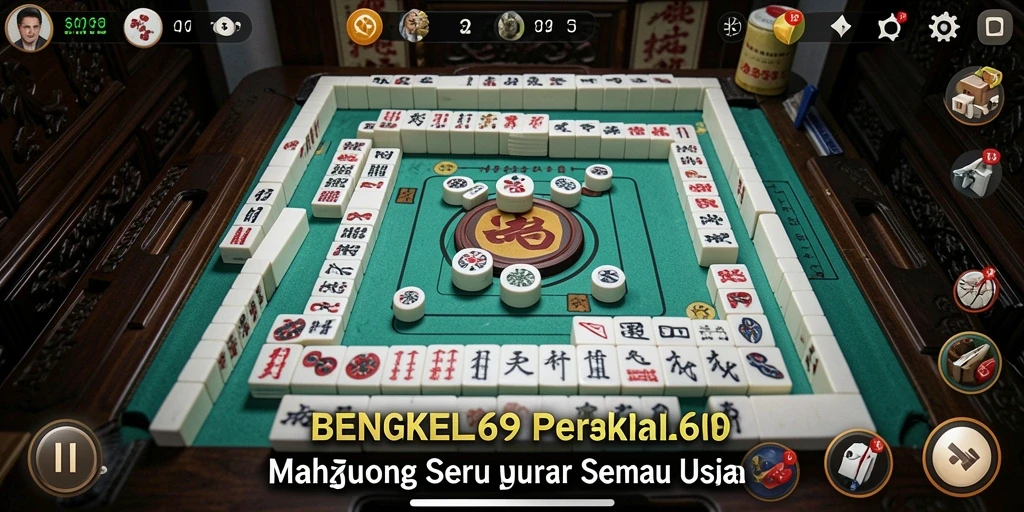Tampilan gameplay yang menawan dari BENGKEL69 dengan elemen Mahjong.
