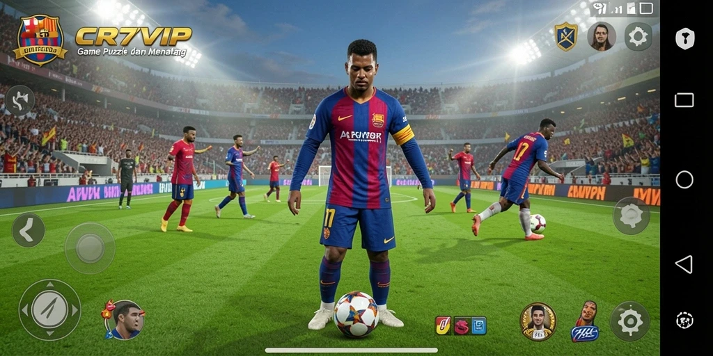 Tampilan gameplay menantang dari CR7VIP di layar ponsel.