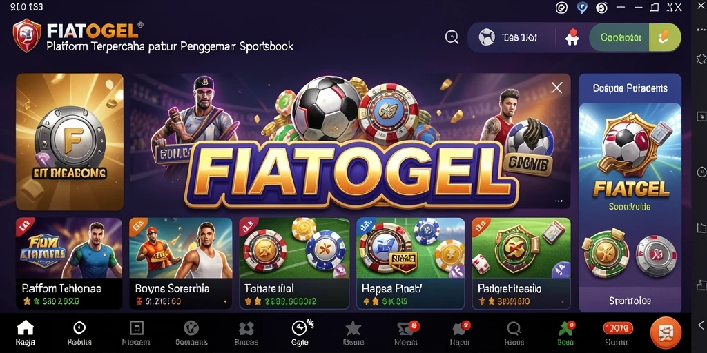 Screenshot utama dari gameplay FIATOGEL yang menampilkan antarmuka taruhan yang menarik.