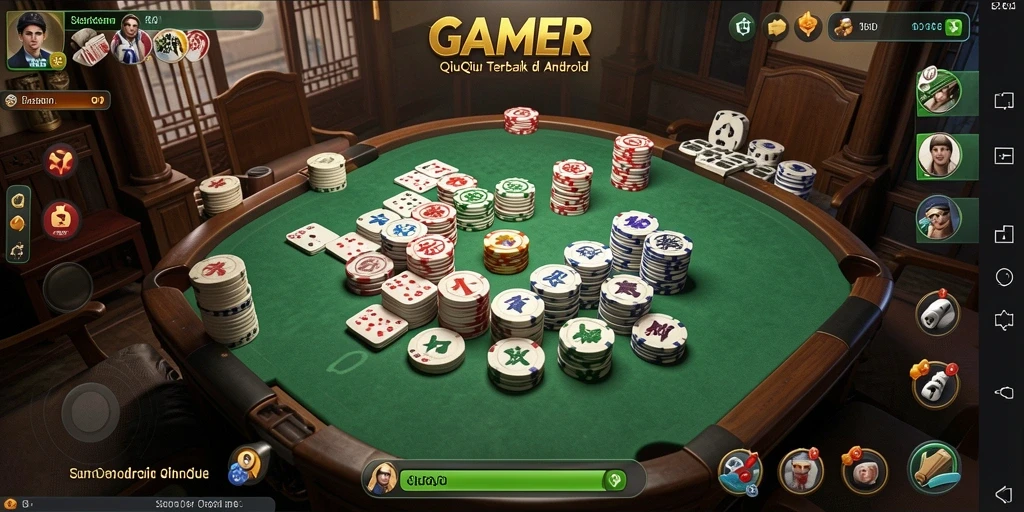 Tampilan gameplay seru dari GAMERP dengan kartu QiuQiu.