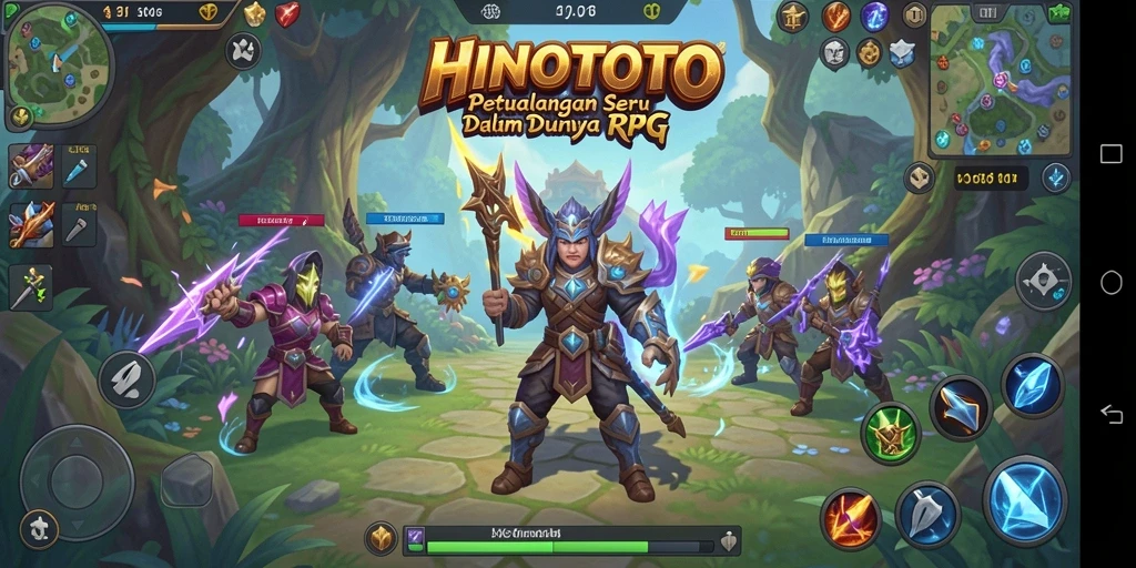 Tampilan gameplay HINOTOTO menampilkan karakter dan pertempuran yang menegangkan.