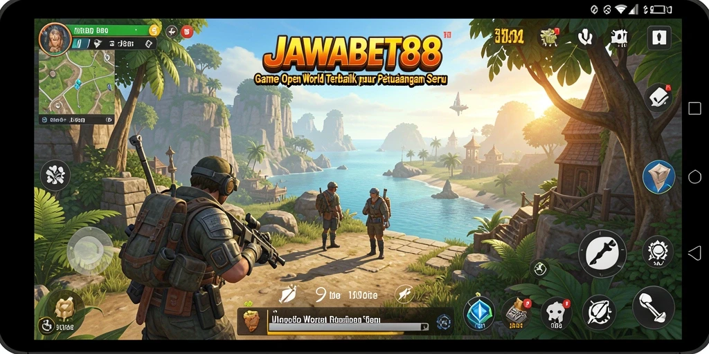 Menampilkan aksi seru dalam permainan Open World JAWABET88 dengan berbagai misi dan eksplorasi.