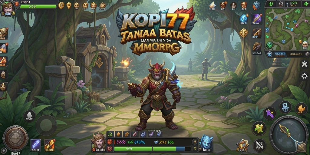 Tangkapan layar KOPI77 menampilkan aksi dinamis dalam pertarungan MMORPG.