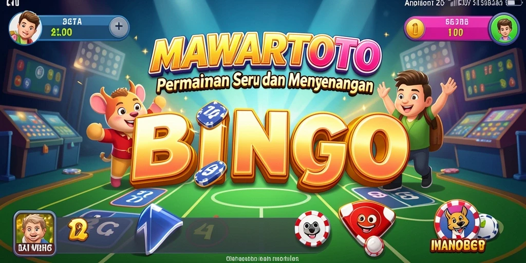 Tampilan layar permainan Bingo MAWARTOTO yang seru dan interaktif.