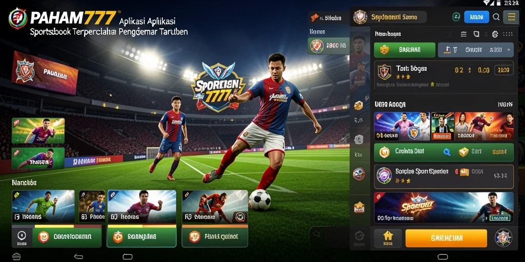 Screenshot aplikasi PAHAM777 yang menampilkan fitur taruhan olahraga.