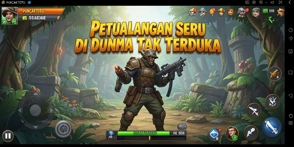 Tampilan menarik gameplay PUNCAKTOTO di dunia petualangan.