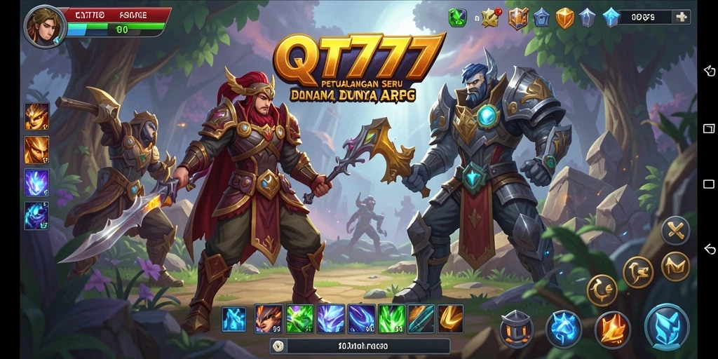 Tangkapan layar menampilkan aksi seru dalam gameplay ARPG QT777.