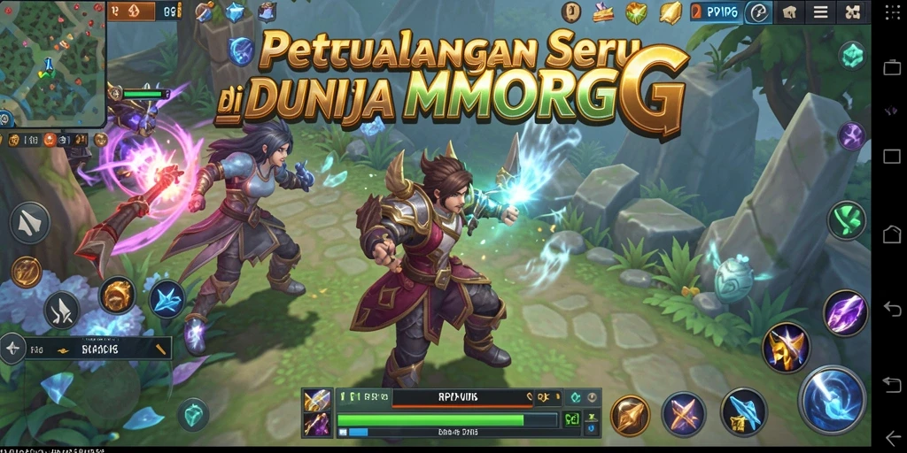 Screenshot gameplay RPVIP6 yang menunjukkan pertempuran epik di dunia MMORPG.