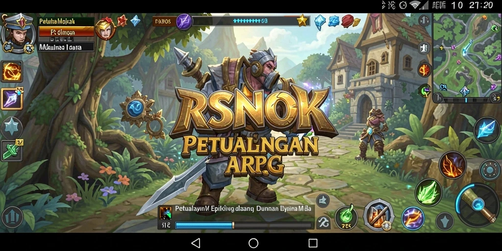 Screenshot RSNOK menampilkan pertarungan epik dan eksplorasi dunia yang luas.