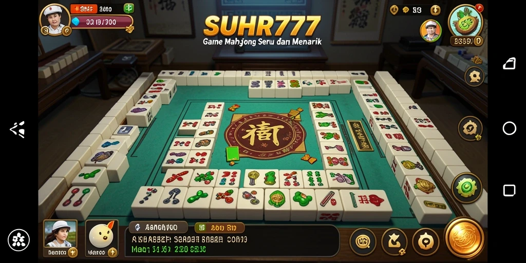 Tampilan seru gameplay Mahjong di SUHU777 dengan warna-warna cerah.