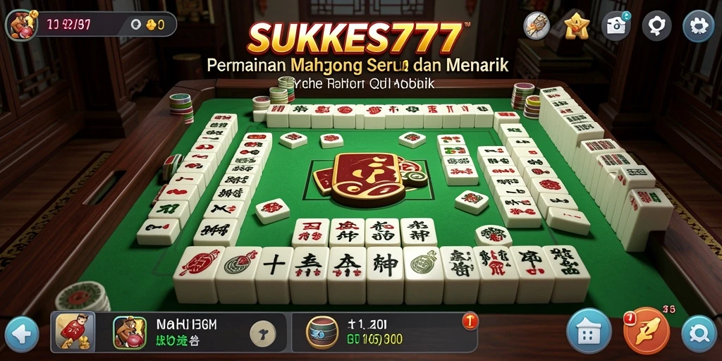 Tampilan gameplay yang menaru dari SUKSES777 dengan elemen Mahjong yang menarik.