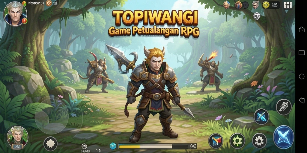 Tampilan gameplay seru dalam game ARPG TOPIWANGI.