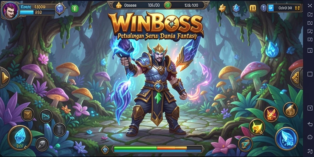 Gameplay WINBOSS menunjukkan aksi seru dan karakter yang unik.