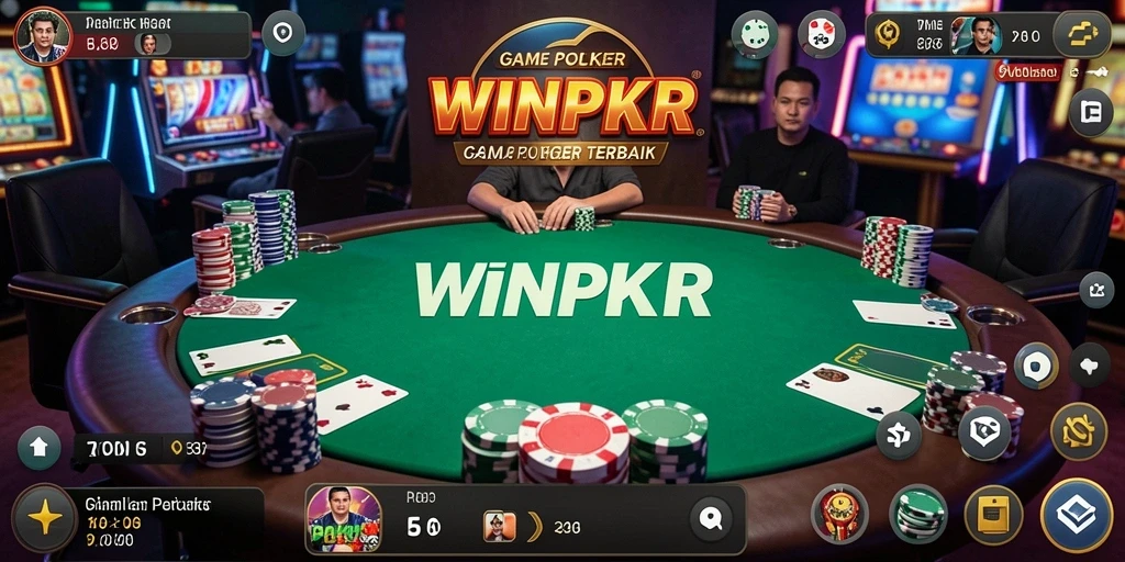 Tangkapan layar utama WINPKR menampilkan aksi seru permainan Poker.