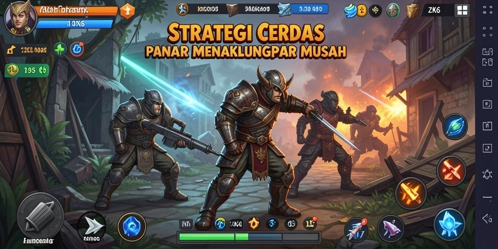 Gameplay ZK6 yang menampilkan pertempuran strategi yang mendebarkan.